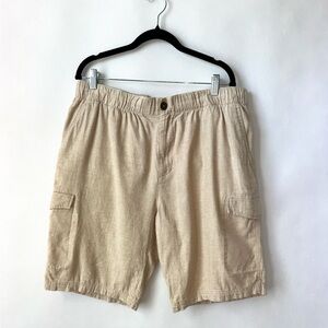 Boca Classics Island Wear Men's Cargo Shorts Tan size Large pockets EUC!